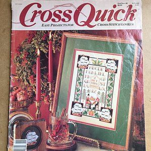 Vintage Cross Quick October November 1989 Halloween Totes Bunnies Holiday Wreath